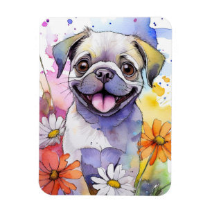 Pug Dog Photo Magnet