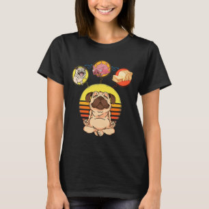 Pug Dog Pig Loaf Of Bread Pug Loaf Yoga Meditation T-Shirt