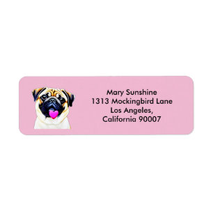 Pug Dog pink fun