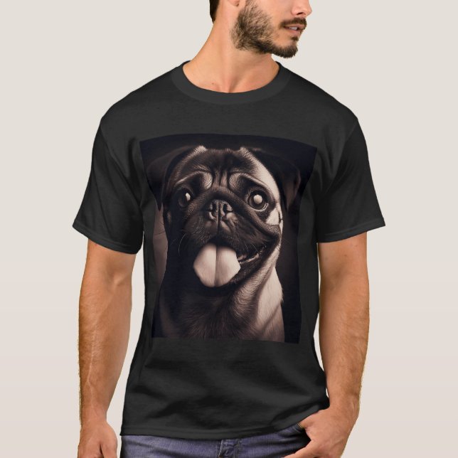 Pug dog Portrait 2 T-Shirt (Front)