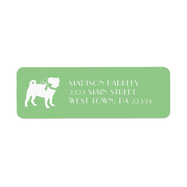 Pug Dog Puppy Label (Front)