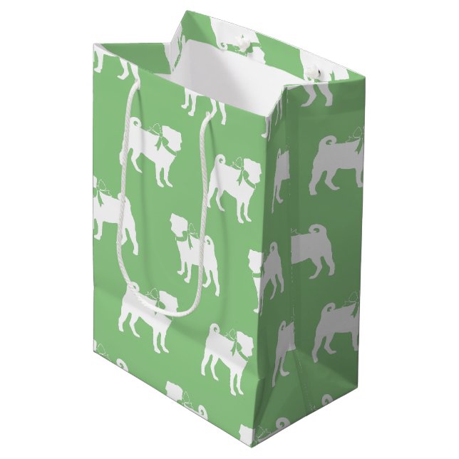 Pug Dog Puppy Medium Gift Bag (Front Angled)