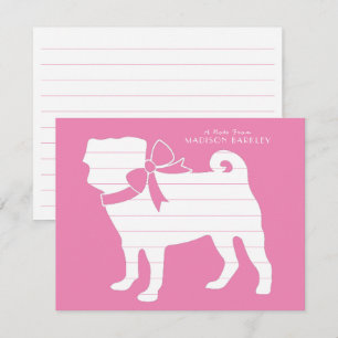 Pug Dog Puppy Thank You Card