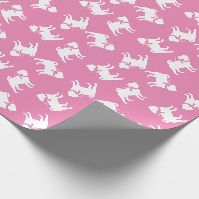 Pug Dog Puppy Wrapping Paper (Corner)