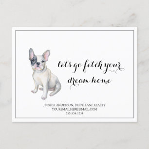 Pug Dog Real Estate Buying Marketing Postcard