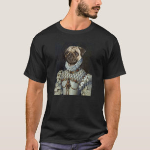 Pug Dog Renaissance Pet Portrait Medieval Painting T-Shirt