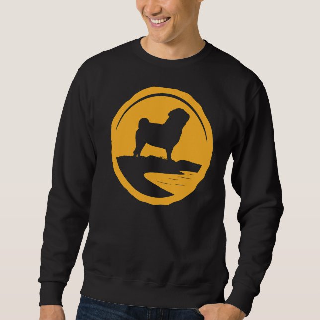 Pug Dog Retro  1 Sweatshirt (Front)