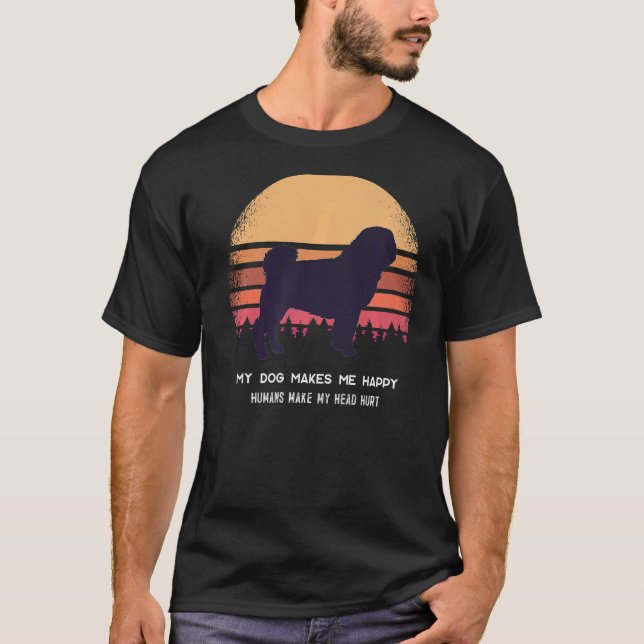 Pug Dog Retro  8 T-Shirt (Front)
