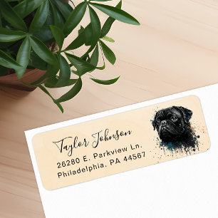 Pug Dog Return Address Label