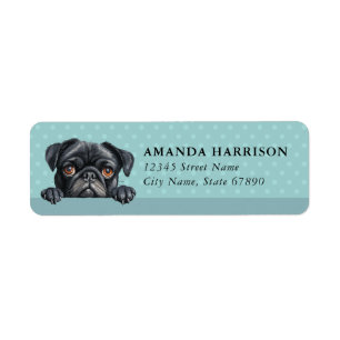 Pug Dog Return Address Labels