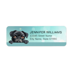 Pug Dog Return Address Labels