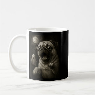 Pug Dog Selfie With Boo Halloween Coffee Mug