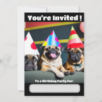 Pug Dog Special invitation