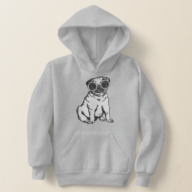 pug dog sunglasses quirky whimsical (Laydown)