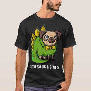 Pug Dog T-Rex Dinosaur Pugasaurus T-Shirt
