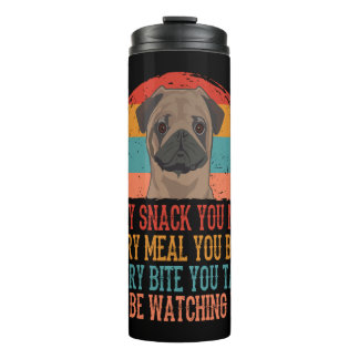 Pug dog thermal tumbler