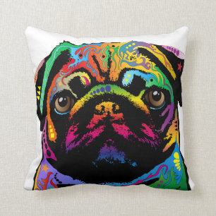 Pug Dog Throw Pillow