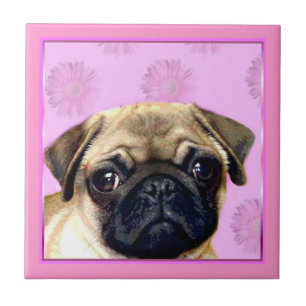 Pug dog tile