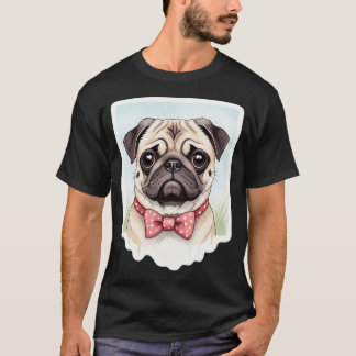 Pug dog water colour T-Shirt