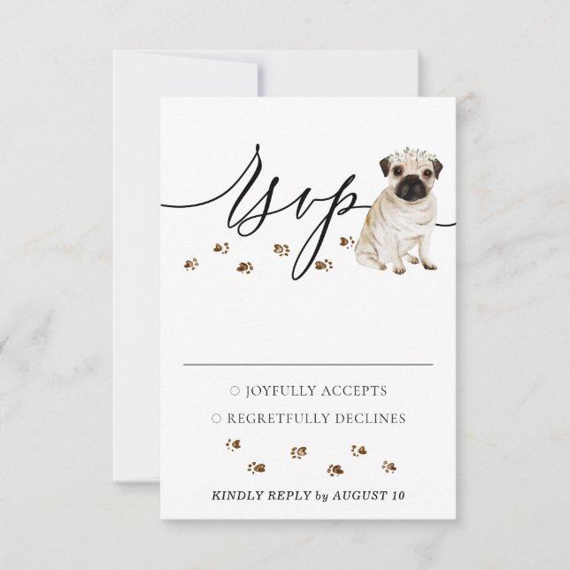 Pug Dog Wedding Response (Front)