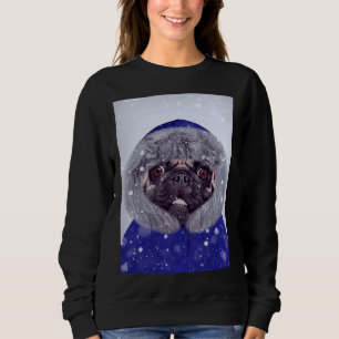 Pug dog - Winter - D32 Classic T-Shirt 407 Sweatshirt