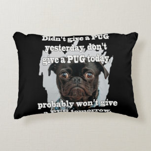 Pug Dog Yesterday Today Tomorrow Accent Pillow