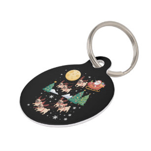 Pug Dogs Tree Christmas Sweater Xmas Pet Animal Tag