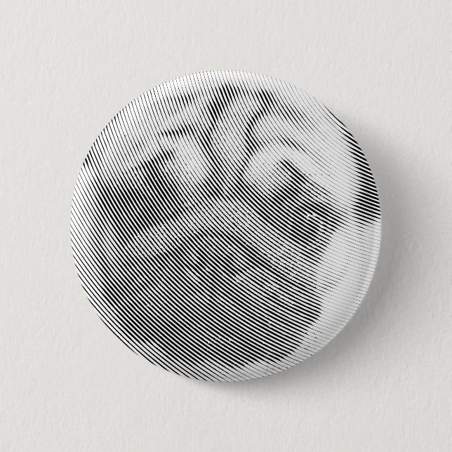 Pug Face 2 Inch Round Button (Front)