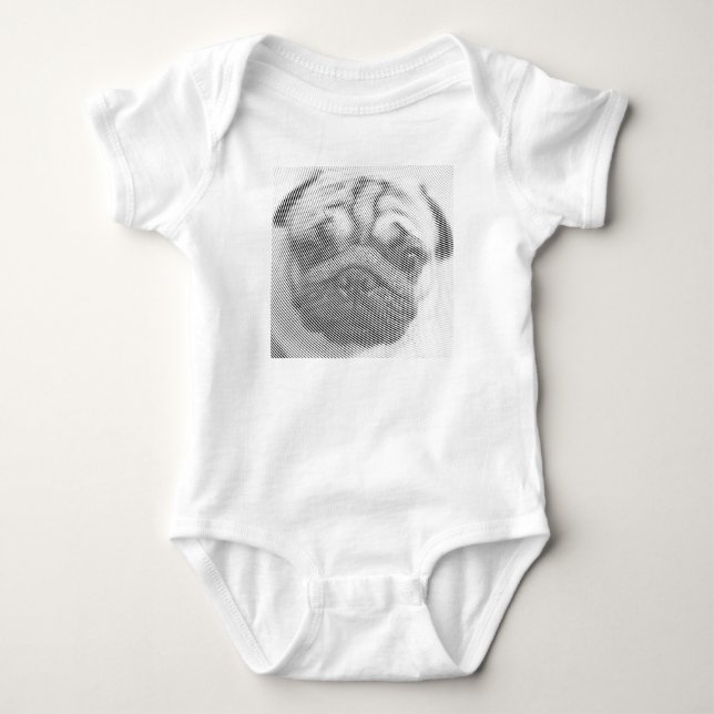 Pug Face Baby Bodysuit (Front)