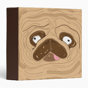 Pug Face Filled With Wrinkles Binder