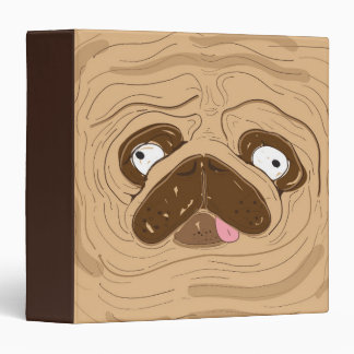 Pug Face Filled With Wrinkles Binder