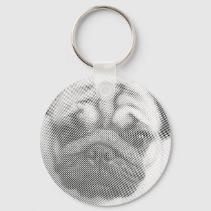 Pug Face Keychain
