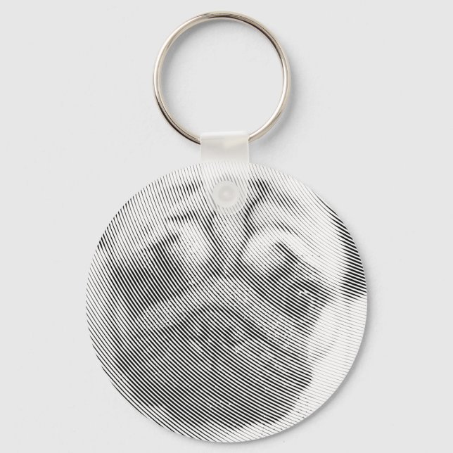 Pug Face Keychain (Front)