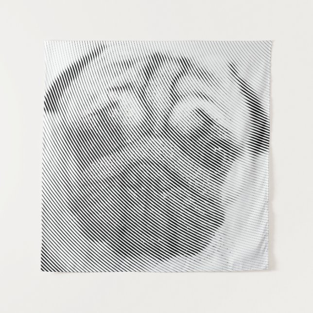 Pug Face Tapestry (Front)