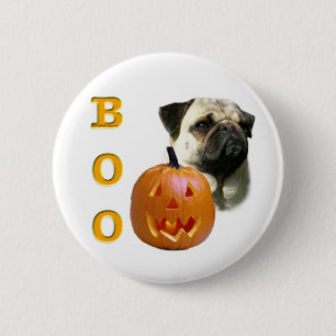 Pug (fawn) Boo 2 Inch Round Button