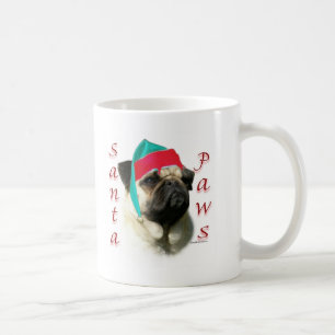 Pug (fawn) Santa Paws Coffee Mug