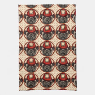 Pug Firefighter  Kitchen Towel