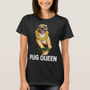 Pug For Women Grandma Hula Dancer Pug T-Shirt