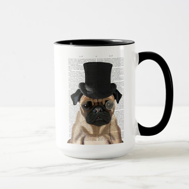 Pug, Formal Hound and Hat Mug (Right)