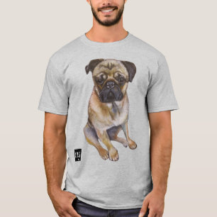 Pug Gaze T-Shirt – Chalk Art Style