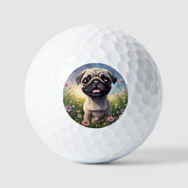 Pug Golf Balls (Front)