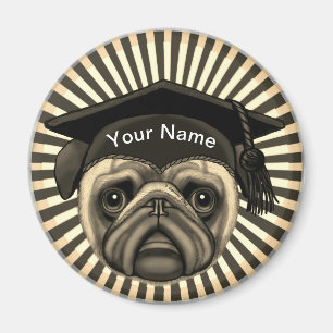 Pug Grad Magnet