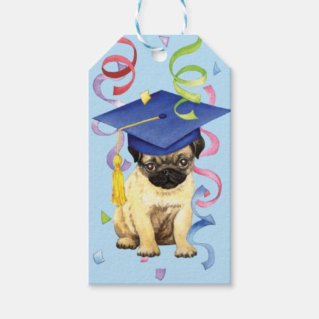 Pug Graduate Gift Tags (Front)