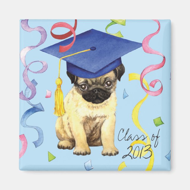 Pug Graduate Magnet (Front)