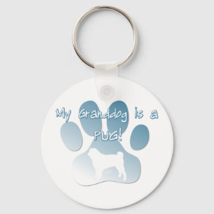 Pug Granddog Keychain