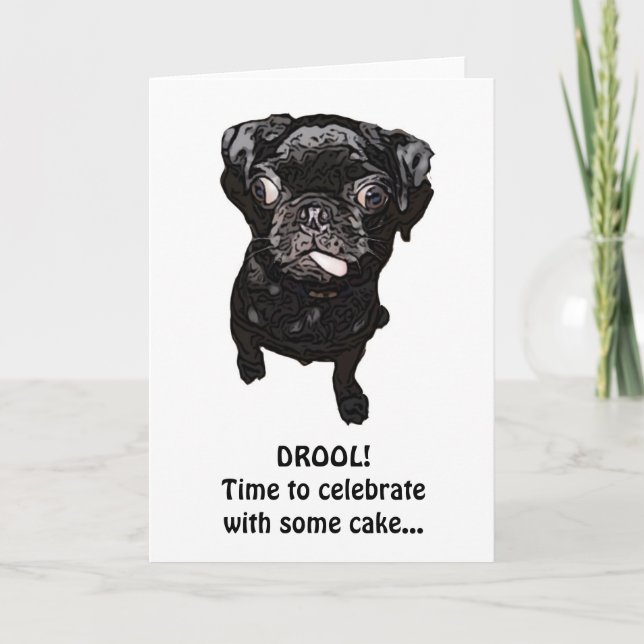 Pug Greeting Card (Front)