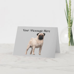 Pug Greeting Card