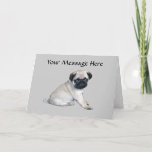 Pug Greeting Card