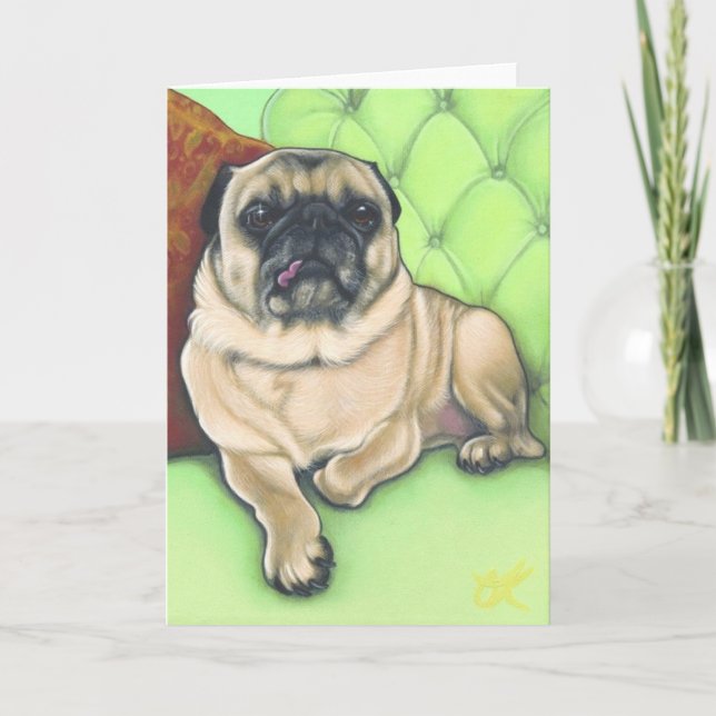 Pug Greeting Card (Front)