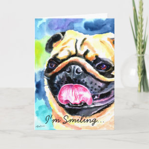 Pug Greeting Card